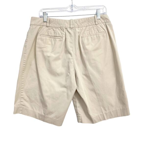 Talbots Chino Shorts Women's Size 8 Khaki Stretch Flat Front Pocket Casual - Picture 3 of 8